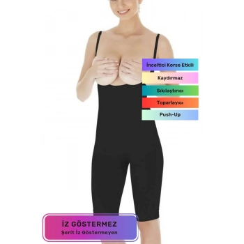 Vücut Şekillendirici Sıkılaştırıcı İz Göstermeyen Kaymaz Toparlayıcı Destekli Göğüs Altı Tam Korse