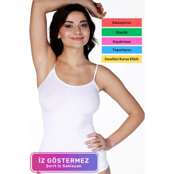 Yeni Sezon Vücut Şekillendirici Toparlayıcı Dikleştirici Sıkılaştırıcı İnce Askılı İpli Kadın Atlet