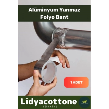 Yanmaz Folyo Bant 45mm - 5mt - Sıcaklığa Dayanıklı Tamir Soba Boru Yama Alüminyum