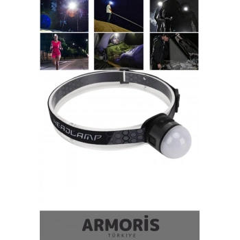 Yeni Nesil Oynar Başlık Mıknatıs Sabitleme Esnek Lastik COB4 Led 7 Modlu Şarjlı Kafa Kamp Av Lambası