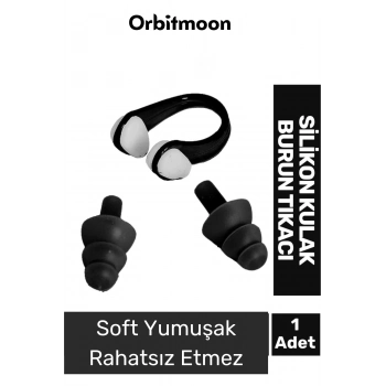 Yeni Seri Elastik Kutulu Kaymaz Su Geçirmez Sızdırmaz Yıkanabilir Silikon Kulak Burun Tıkacı