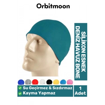 Yeni Seri Kaymaz Su Geçirmez Sızdırmaz Silikon Yüzücü Elastik Yüzme Şapkası Havuz Deniz Bonesi