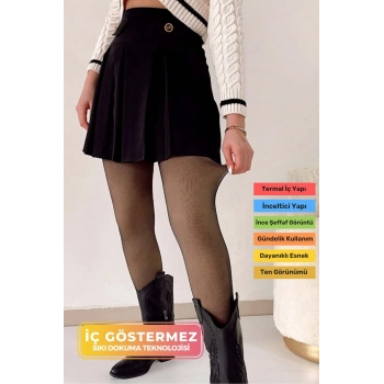 Yeni Sezon Toparlayıcı Korse Etkili Rahat Şık Sıcak Tutan İçi Peluş Termal Ten Görünümlü Tayt Çorap