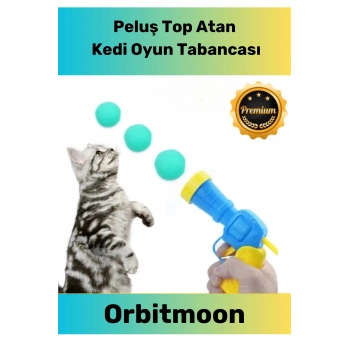 Yeni Tasarım Top Atan Tabancalı 30 Peluş Toplu İnteraktif Eğlenceli Evcil Hayvan Kedi Oyuncağı Seti