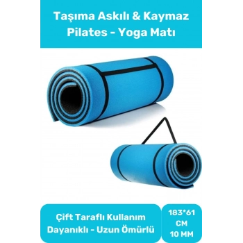 Yoga Meditasyon Minderi 10mm Mat Özel Konfor Modeli Çift Taraflı Kaymaz Silinebilir İz Yapmaz