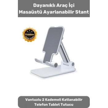Yüksek Kalite Metal Kaymaz Tablet Telefon Tutucu Stant 2 Kademeli Uzunluk