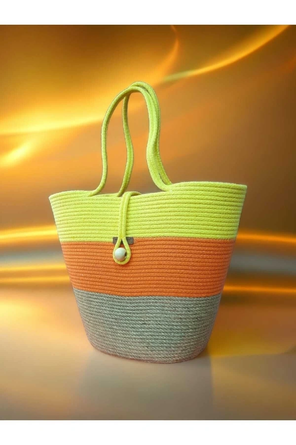 Çanta Günlük Kullanıma Uygun Veya Pilaj Çantası Jüte Çanta