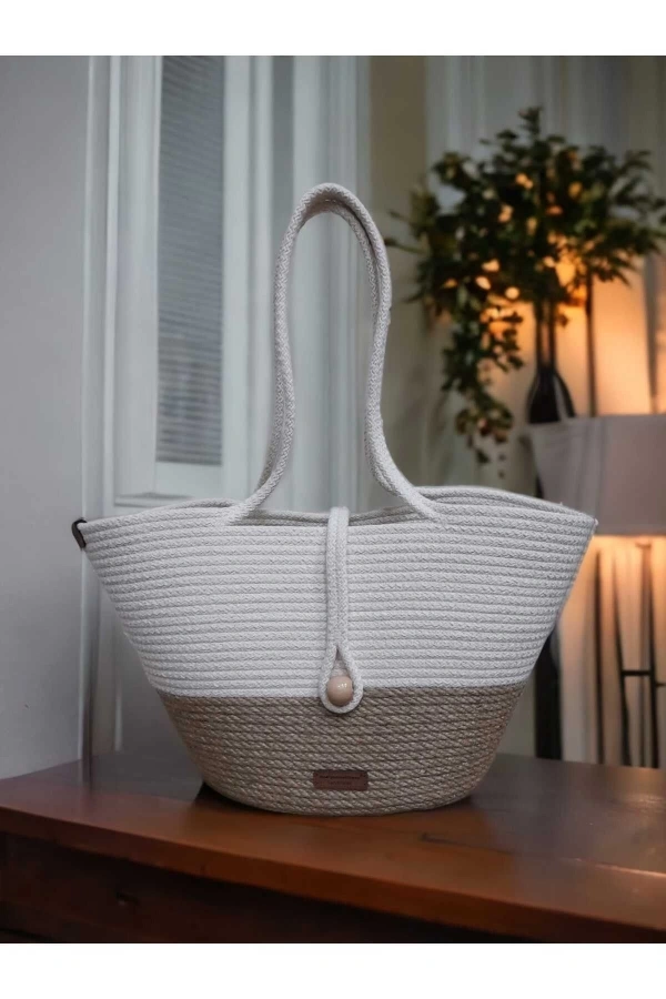 Çanta Günlük Kullanıma Uygun Veya Plaj Çantası Jüte Çanta