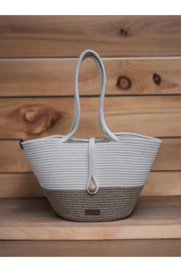 Çanta Günlük Kullanıma Uygun Veya Plaj Çantası Jüte Çanta