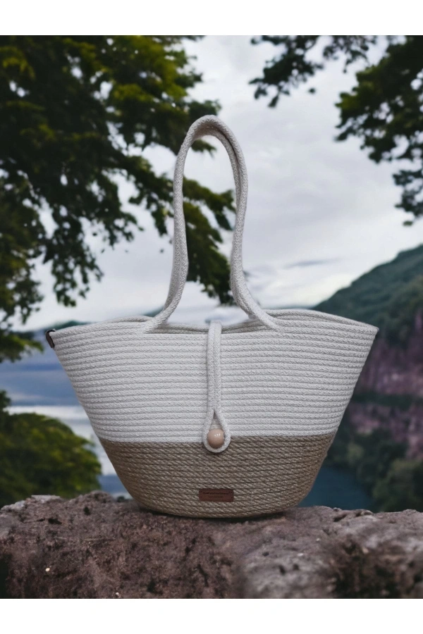 Çanta Günlük Kullanıma Uygun Veya Plaj Çantası Jüte Çanta