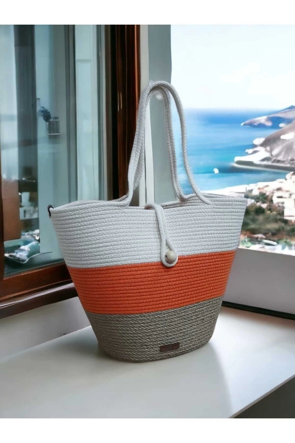 Çanta Günlük Kullanma Uygun Veya Plaj Çantası Jüte Çanta