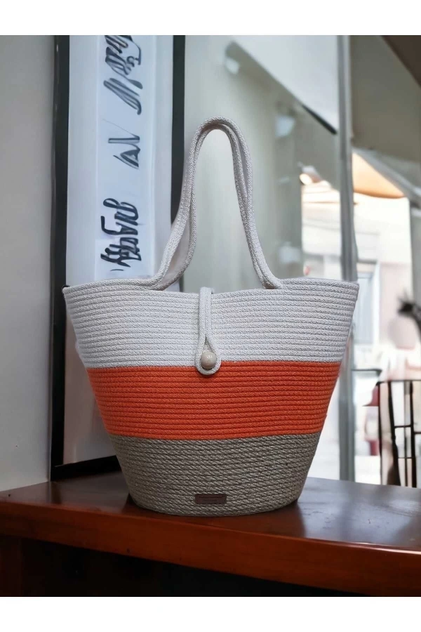 Çanta Günlük Kullanma Uygun Veya Plaj Çantası Jüte Çanta