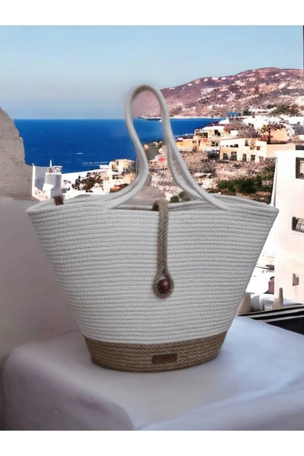 El Yapımı Çanta, Plaj Çantası . Hasır Çanta, Büyük Çanta, Günlük Kol Çantası Jüte Çanta