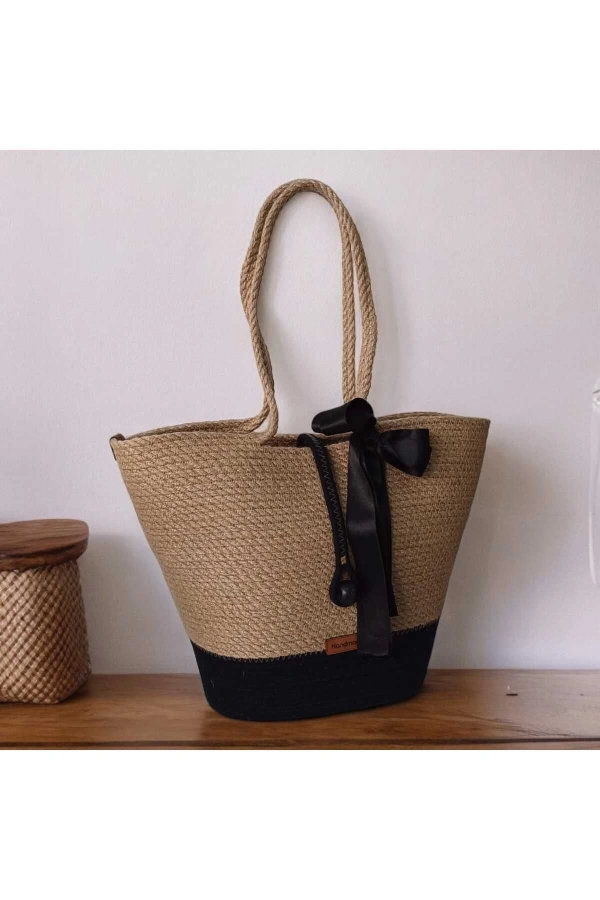 El Yapımı Çanta, Plaj Çantası . Hasır Çanta, Büyük Çanta, Günlük Kol Çantası Jüte Çanta tasarım