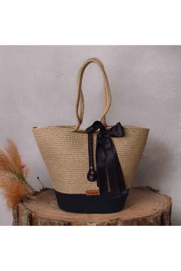 El Yapımı Çanta, Plaj Çantası . Hasır Çanta, Büyük Çanta, Günlük Kol Çantası Jüte Çanta tasarım