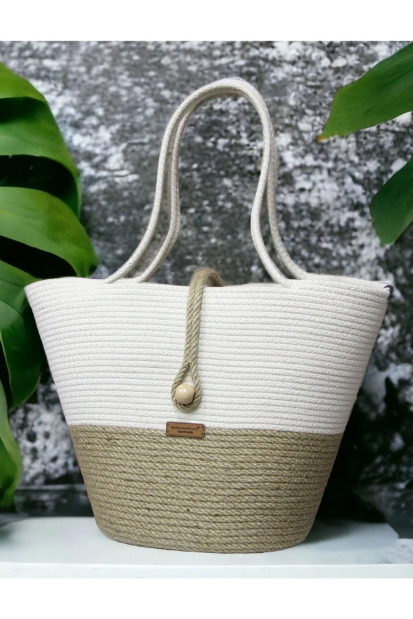 El Yapımı Çanta, Plaj Çantası.hasır Çanta Büyük Çanta, Günlük Kol Çantası Jüte Çanta