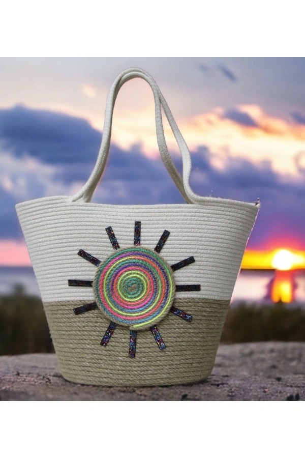 El Yapımı Çanta, Plaj Çantası.hasır Çanta Büyük Çanta, Günlük Kol Çantası Jüte Çanta