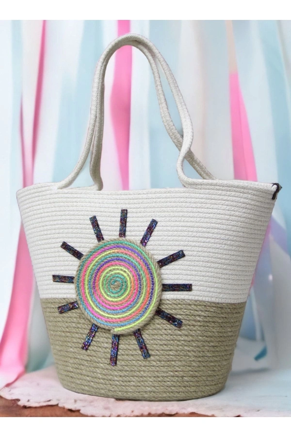 El Yapımı Çanta, Plaj Çantası.hasır Çanta Büyük Çanta, Günlük Kol Çantası Jüte Çanta