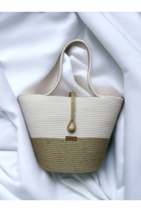 El Yapımı Çanta, Plaj Çantası.hasır Çanta Büyük Çanta, Günlük Kol Çantası Jüte Çanta