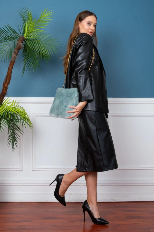 El Yapımı Suni Kürk Peluş Çanta, Omuz Ve Kol Çantası