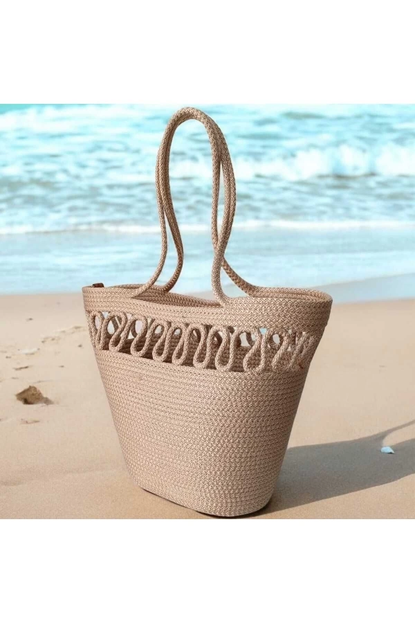 Gold renk Elyapımı Çanta Hasır Çanta El Yapımı Çanta, Plaj Çantası Jüte Çanta Özel