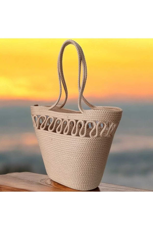 Gold renk Elyapımı Çanta Hasır Çanta El Yapımı Çanta, Plaj Çantası Jüte Çanta Özel