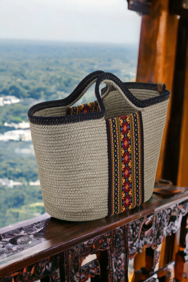 Hasır Çanta Kol Çantası, El Yapımıçanta, Kadın Çantası, Tasarım Çanta,,jüte Çanta