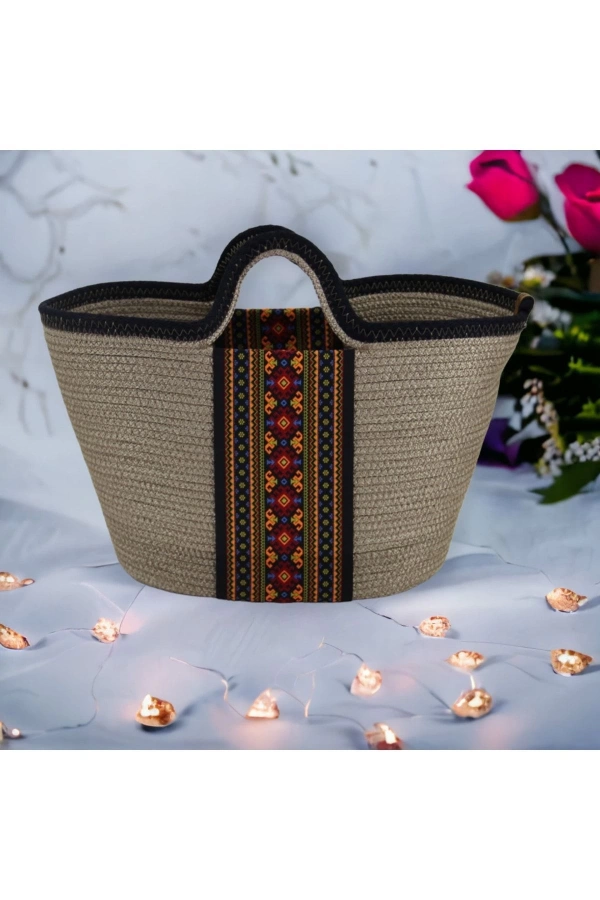 Hasır Çanta Kol Çantası, El Yapımıçanta, Kadın Çantası, Tasarım Çanta,,jüte Çanta