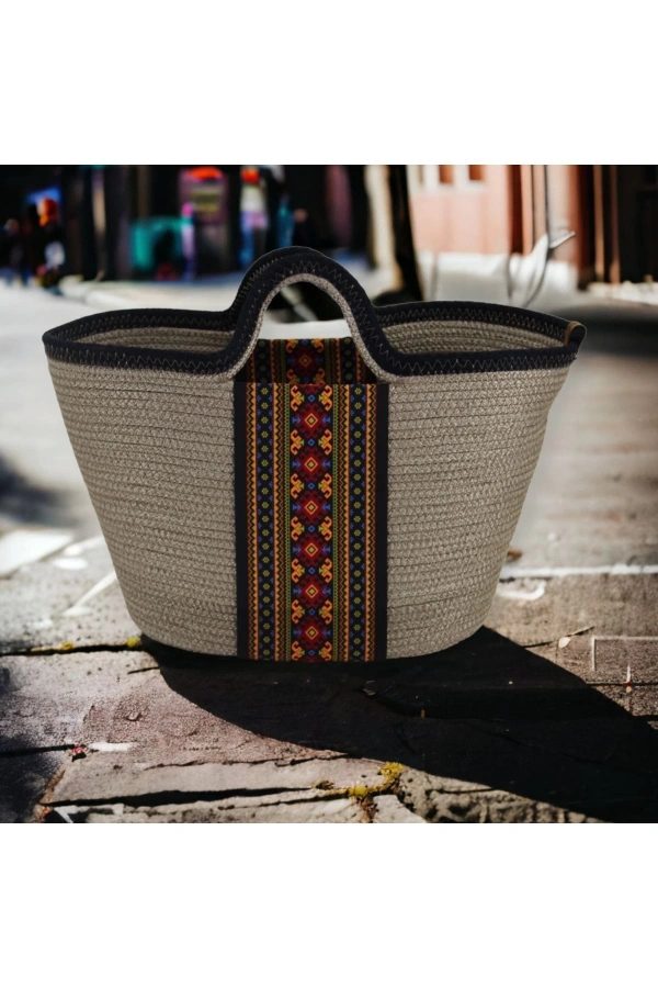 Hasır Çanta Kol Çantası, El Yapımıçanta, Kadın Çantası, Tasarım Çanta,,jüte Çanta