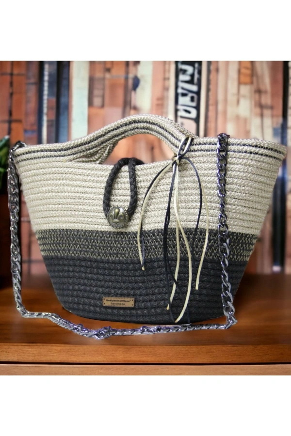Hasır Çanta Tasarım Çanta ,elite Kolleksiyon Otantik Kadın Çantası, El Yapımı Çanta, Jüte Çanta