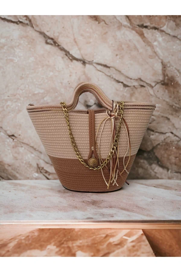 Hasır Çanta Tasarım Çanta ,elite Kolleksiyon Otantik Kadın Çantası, El Yapımı Jüte Çanta