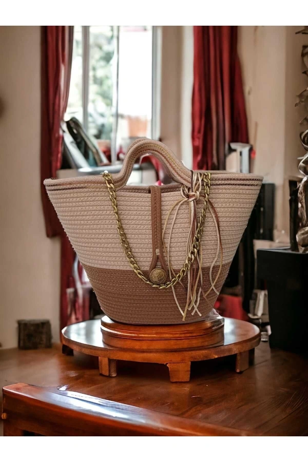 Hasır Çanta Tasarım Çanta ,elite Kolleksiyon Otantik Kadın Çantası, El Yapımı Jüte Çanta