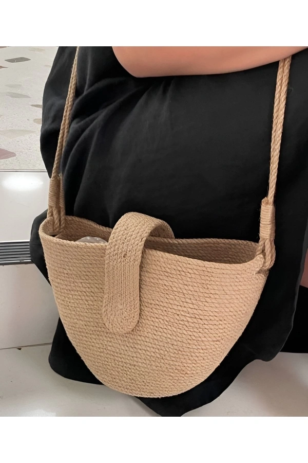 Hasır Çanta Tasarım Çanta , Otantik Kadın Çantası, El Yapımı Çanta, Jüte Çanta