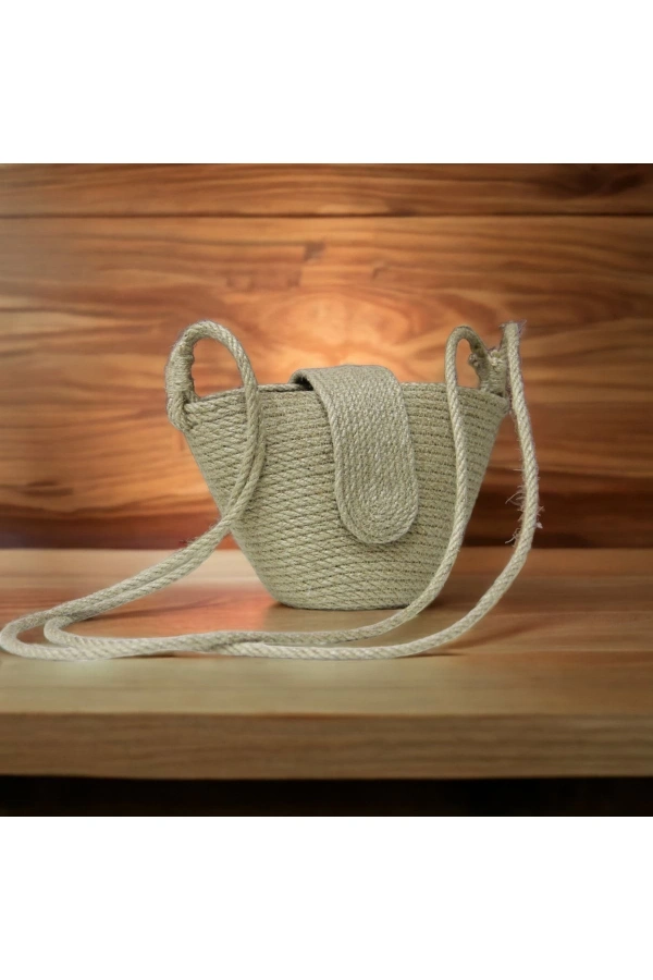 Hasır Çanta Tasarım Çanta , Otantik Kadın Çantası, El Yapımı Çanta, Jüte Çanta