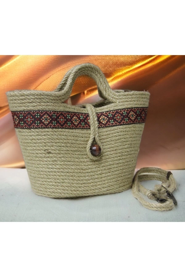 Hasır Çanta Tasarım Çanta , Otantik Kadın Çantası, El Yapımı Çanta,jüte Çanta