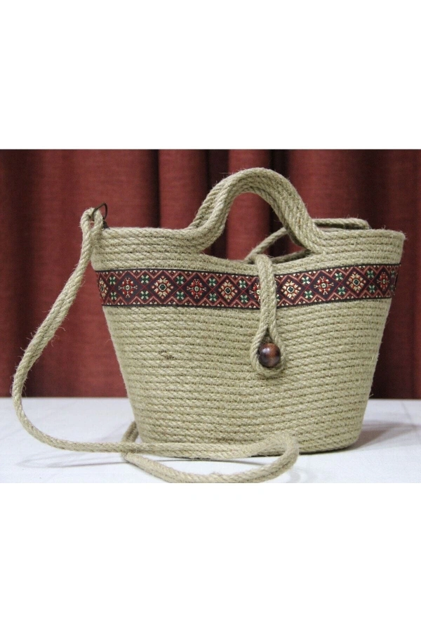 Hasır Çanta Tasarım Çanta , Otantik Kadın Çantası, El Yapımı Çanta,jüte Çanta