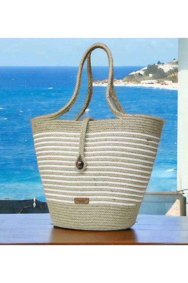 Hasır Çanta,plaj Çantası,tasarım Çanta , Otantik Kadın Çantası, El Yapımı Çanta, Jüte Çanta