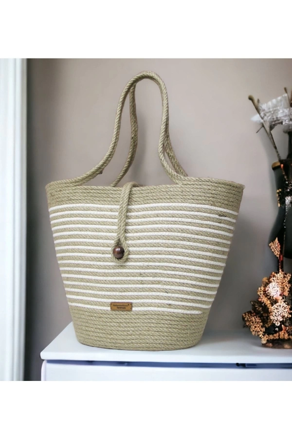 Hasır Çanta,plaj Çantası,tasarım Çanta , Otantik Kadın Çantası, El Yapımı Çanta, Jüte Çanta