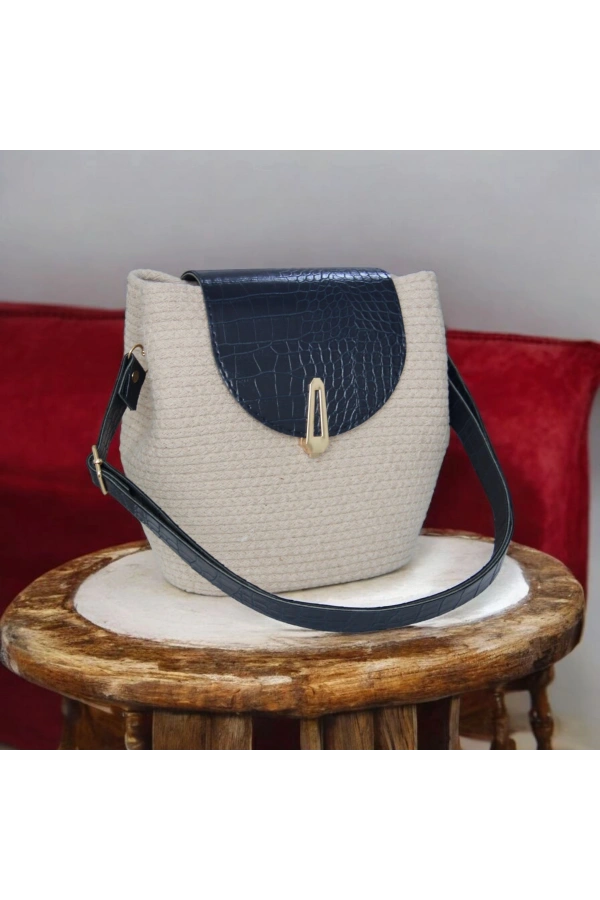 hasır deri kapaklı deri saplı el yapımı spor çanta