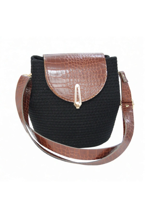 hasır deri kapaklı deri saplı el yapımı spor çanta