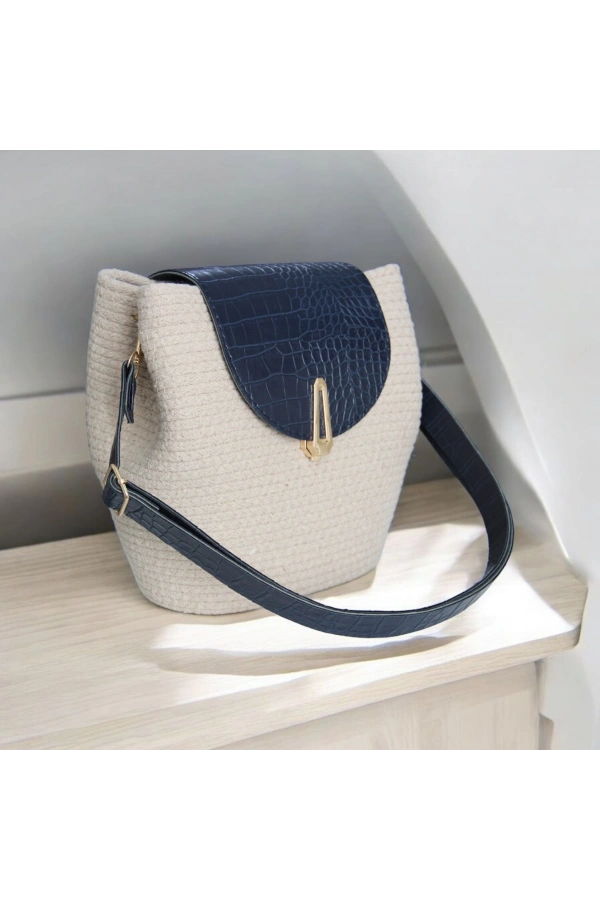 hasır deri kapaklı deri saplı el yapımı spor çanta