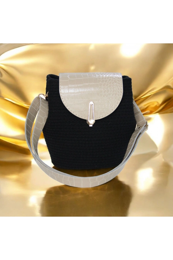 hasır deri kapaklı deri saplı el yapımı spor çanta