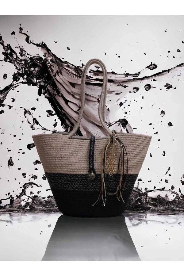 Hasır Kol Çantası Kadın Omuz Çantası Özel Tasarım Çanta Kadın Çantası Jüte Çanta