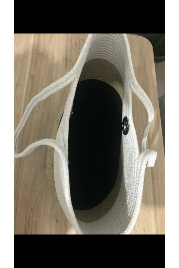 Plaj Çantası Ve Günlük Kullanıma Uygun Hasır Çanta Jüte Çanta