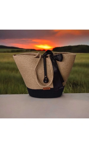 El Yapımı Çanta, Plaj Çantası . Hasır Çanta, Büyük Çanta, Günlük Kol Çantası Jüte Çanta tasarım