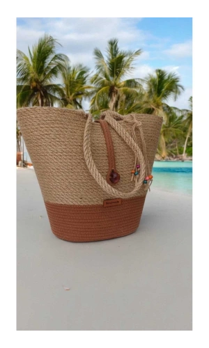 El Yapımı Çanta, Plaj Çantası . Hasır Çanta, Büyük Çanta, Günlük Kol Çantası Jüte Çanta tasarım