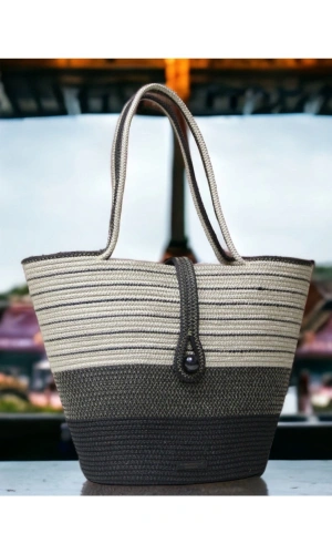 El Yapımı Çanta, Plaj Çantası.hasır Çanta Büyük Çanta, Günlük Kol Çantası Jüte Çanta