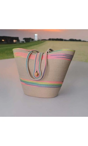 Elyapımı Çanta Hasır Çanta El Yapımı Çanta, Plaj Çantası Jüte Çanta Özel