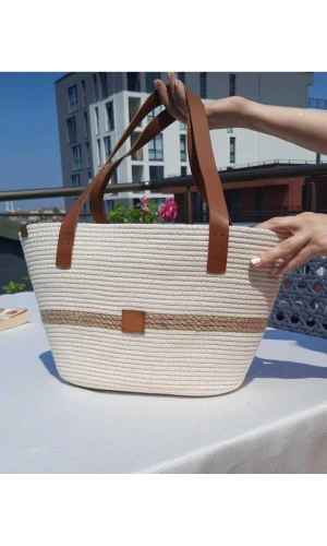 Kadın Hasır Çanta Tres Ip Çanta