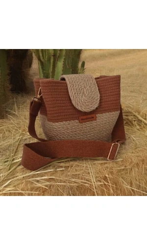 kadın omuz çantası  %100 pamuklu  gerçek kordon  ve gerçek Jüt ipden tasarım hasır jüte özel tasarım